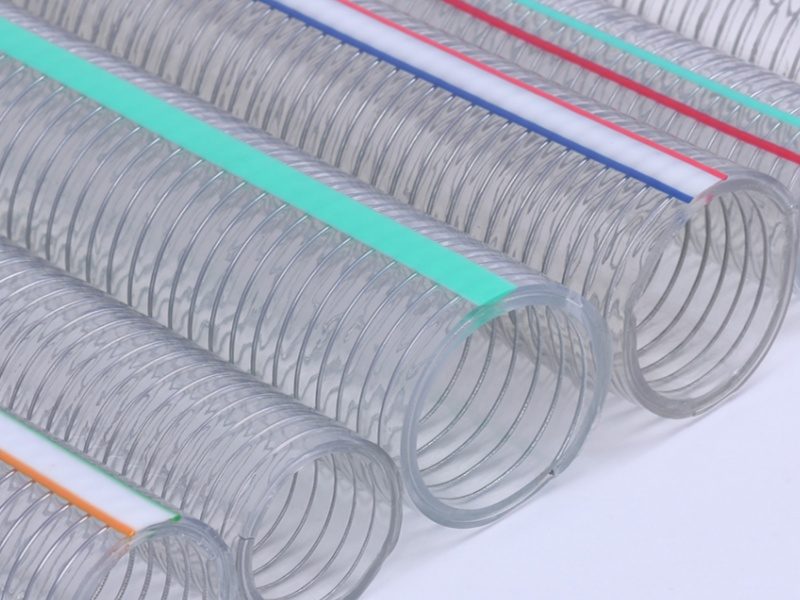 خرطوم PVC المقوى بسلك فولاذي